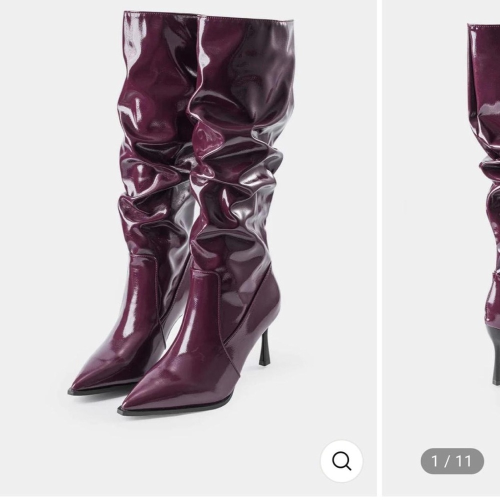 Elegant Burgundy Heeled Boots